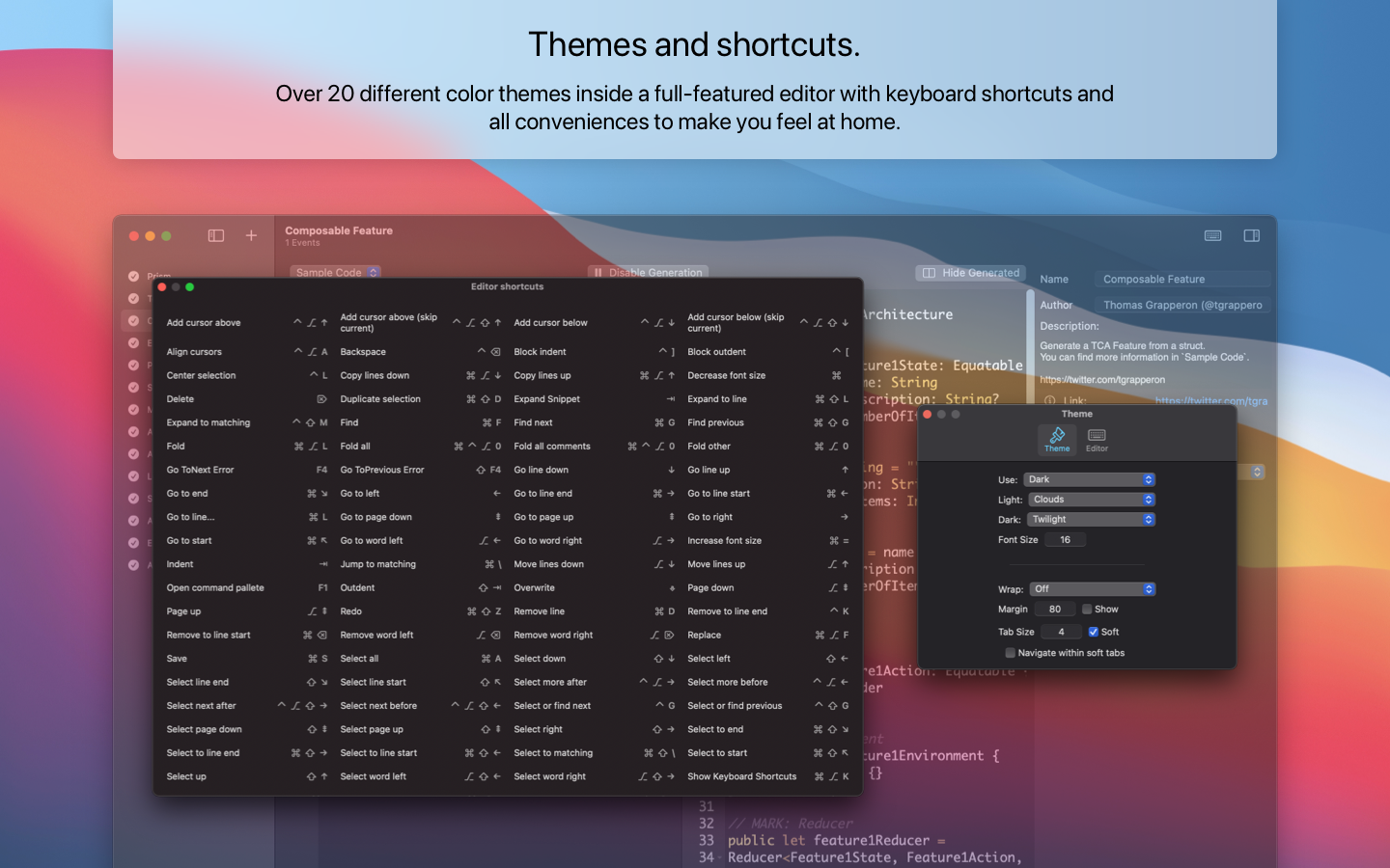 Template list and management